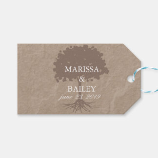カードボーダンドツリー結婚の感謝のラベル ギフトタグ