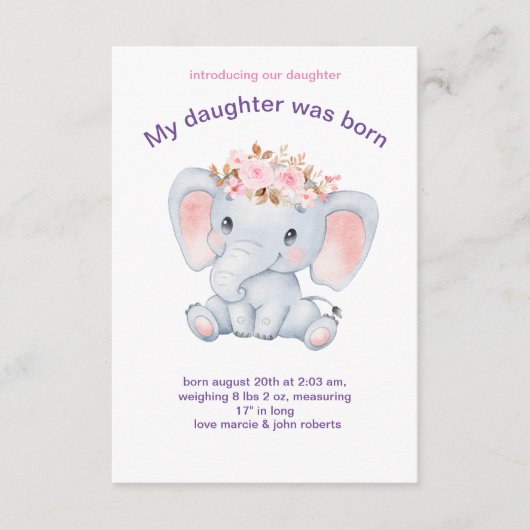 カードマイビューティフルドーター誕生日 エンクロージャーカード (正面)