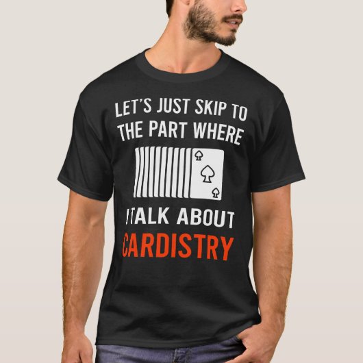 カードマジシャン向けカードイストリーカード Tシャツ (正面)
