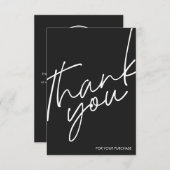 カードミニマルスモールビジネスサンキューカード サンキューカード (正面/裏面)