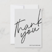 カードミニマルスモールビジネスサンキューカード サンキューカード (正面)