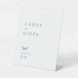 カードミニマル及びギフト結婚の標識 台座サイン
