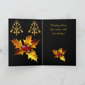 カードメリークリスマスブラックレッド金ゴールドホリークリスマス シーズンカード (内部)