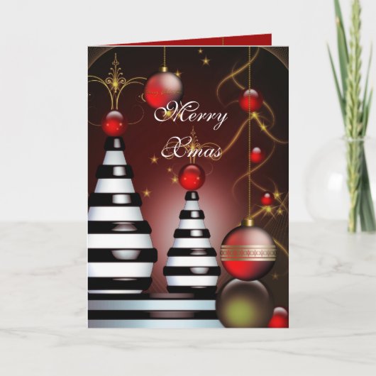 カードメリークリスマスレッドボール シーズンカード (正面)