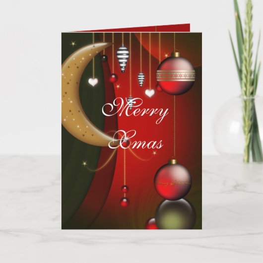 カードメリークリスマスレッドボール シーズンカード (正面)