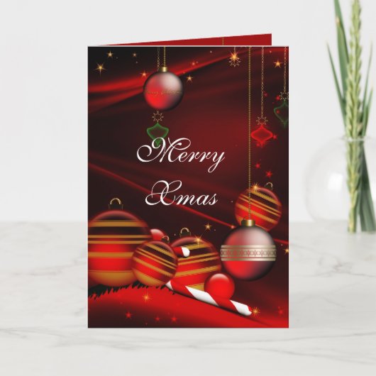 カードメリークリスマスレッドボール シーズンカード (正面)