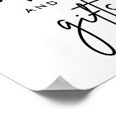 カードモダンとギフト結婚式レセプションテーブルPed ポスター (角)