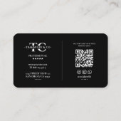 カードライバー輸送会社ブラックモダン 名刺 (裏面)