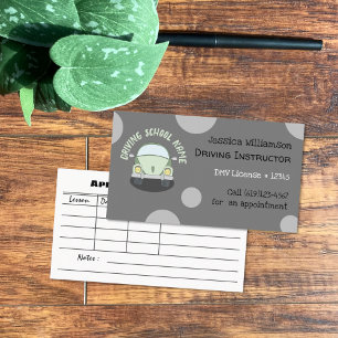 カードライビングインストラクターグレイアポイントメントカード コーリングカード