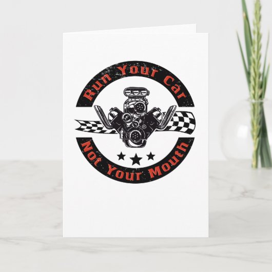 カードラッグモーターレーシングレーシングカーV8整備士ファン カード (正面)