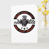 カードラッグモーターレーシングレーシングカーV8整備士ファン カード (黄色い花)