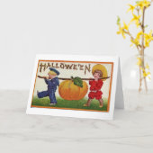 カードヴィンテージハロウィーン カード (黄色い花)
