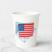 カード上の米国国旗 紙コップ (正面)