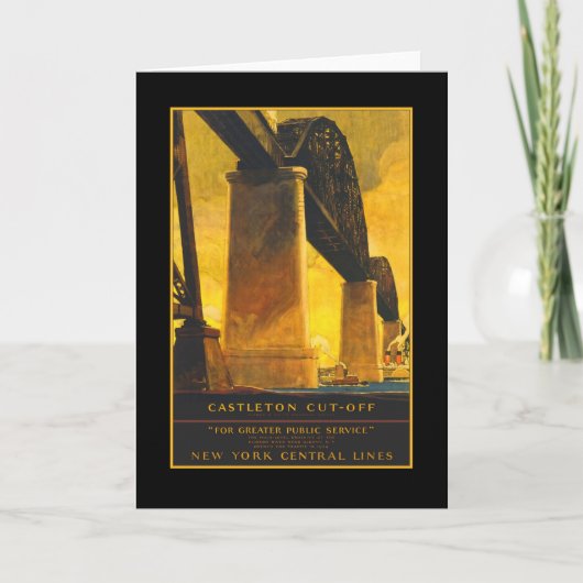 カード上のCastleton Cutoff Bridge Travelポスター カード (正面)