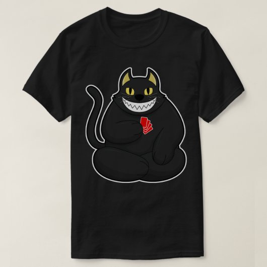 カード付きの猫2 Tシャツ (デザイン正面)