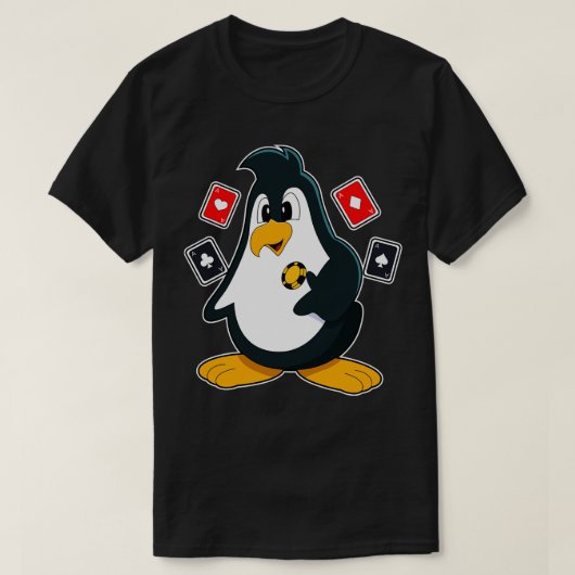 カード付きペンギン1 Tシャツ (デザイン正面)