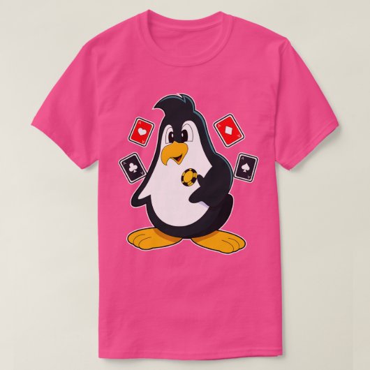 カード付きペンギン2 Tシャツ (デザイン正面)