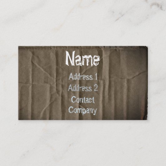 カード入りダンボール 名刺 (正面)