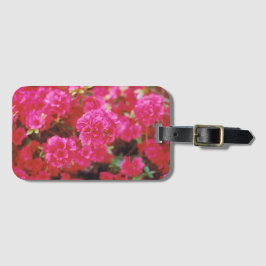 カード入りラゲッジタグ&ピンクの花 ラゲッジタグ