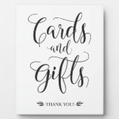 カード及びモダンギフト結婚の標識 フォトプラーク (正面)