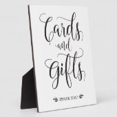 カード及びモダンギフト結婚の標識 フォトプラーク (側面)