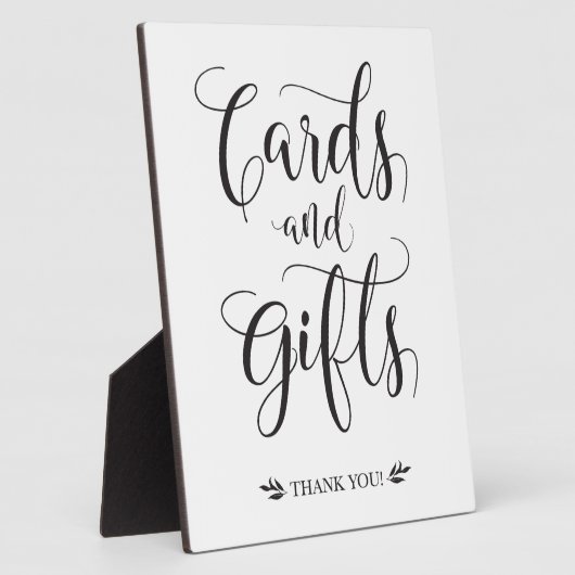 カード及びモダンギフト結婚の標識 フォトプラーク (側面)