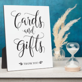 カード及びモダンギフト結婚の標識 フォトプラーク