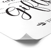 カード及びモダンギフト結婚の標識 ポスター (角)