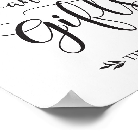 カード及びモダンギフト結婚の標識 ポスター (角)