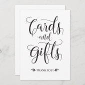 カード及びモダンギフト結婚の標識 招待状 (正面/裏面)