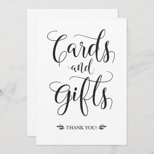 カード及びモダンギフト結婚の標識 招待状 (正面/裏面)