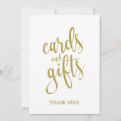カード及び手頃ギフト結婚の標識 サンキューカード (正面)