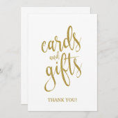 カード及び手頃ギフト結婚の標識 サンキューカード (正面/裏面)