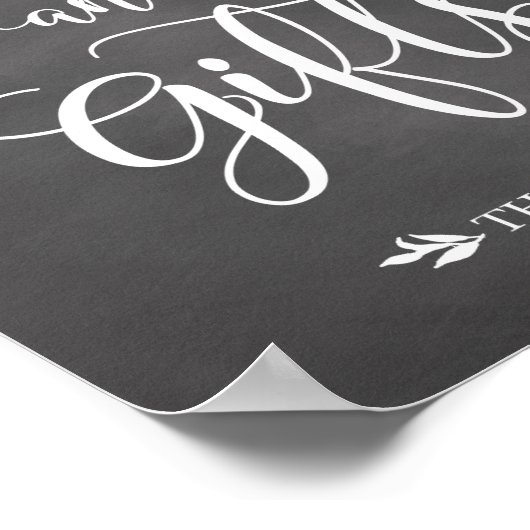 カード及び素朴ギフト結婚の標識 ポスター (角)