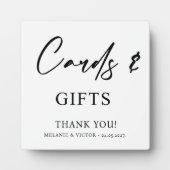 カード及び結婚ギフトの標識 フォトプラーク (正面)