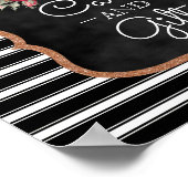 カード及び結婚ギフトの標識 |黒板バラ ポスター (角)