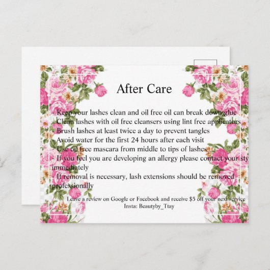 カード後まつ気に毛伸長 ポストカード (正面/裏面)