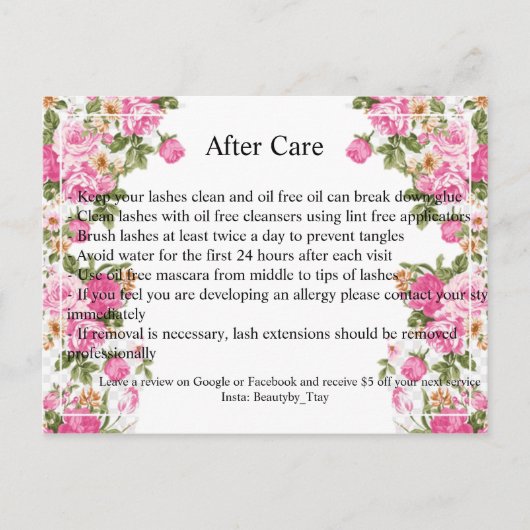 カード後まつ気に毛伸長 ポストカード (正面)