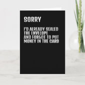 カード忘れのユーモアにお金を入れてごめんなさい カード (正面)