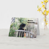 カード悔やみや弔慰、レディーインブラック カード (黄色い花)