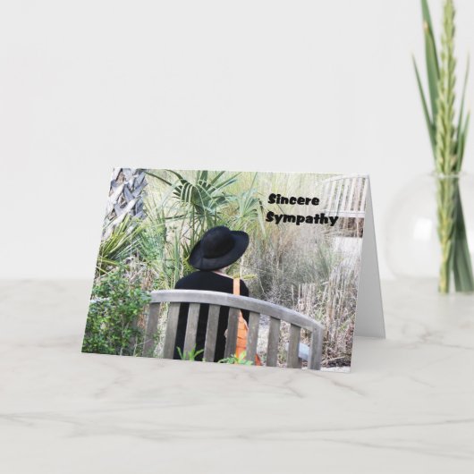 カード悔やみや弔慰、レディーインブラック カード (正面)