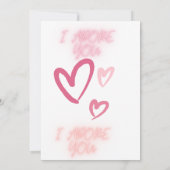 カード愛のバレンタイン、私は秋であなたと恋に 招待状 (裏面)