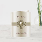 カード招待状すべての行事エレガントパールジェム4 招待状 (正面)