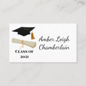 カード挿入後の卒業パーティー発表 名刺 (裏面)