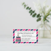 カード挿入物海軍ピンクの代りの旅行テーマの本 エンクロージャーカード (スタンド正面)