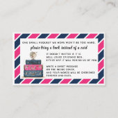 カード挿入物海軍ピンクの代りの旅行テーマの本 エンクロージャーカード (正面)