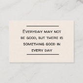 カード挿入 – 勇気付けられる 名刺 (裏面)