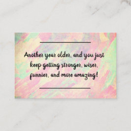 カード挿入 – 誕生日の挨拶! 名刺