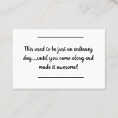 カード挿入 – 誕生日メッセージ – 通常日なし! 名刺 (裏面)