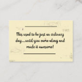 カード挿入 – 誕生日メッセージ – 通常日なし! 名刺 (正面)